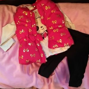 0-3 Month Girl 3 Piece Outfit